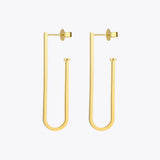 Square Creoles 18K Gold