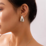 Teardrop Earrings 18K Gold & 925S Silver