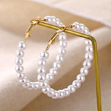 Pearl Hoops 18K Gold Earrings