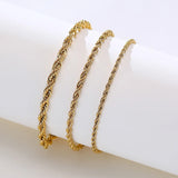 Twisted Rope Bracelet 18K Gold & 925S Silver