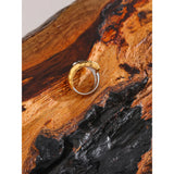 Twist Snake Dome 18K Gold Ring