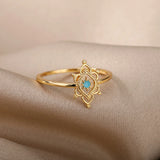 Hexagon Star Ring 18K Gold & 925S Silver