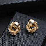 Vintage Twisted Earrings 18K Gold & 925S Silver