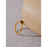 Natural Stone 18K Gold Ring