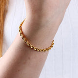 Twisted Rope Bracelet 18K Gold & 925S Silver