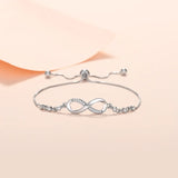 Crystal Infinity 925S Silver Bracelet