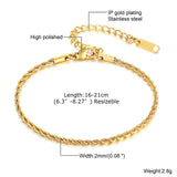 Twisted Rope Bracelet 18K Gold & 925S Silver