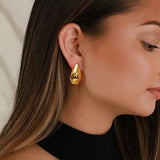 Teardrop Earrings 18K Gold & 925S Silver