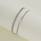 Classic Crystal Set 925S Silver Bracelets