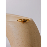 Natural Stone 18K Gold Ring