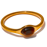 Natural Stone 18K Gold Ring