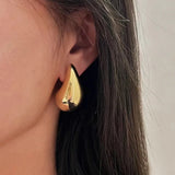 Teardrop Earrings 18K Gold & 925S Silver