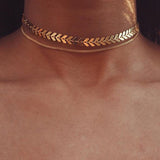 Gothic Choker Necklace 18K Gold & 925S Silver