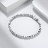 925 Silver Luxury Crystal Stones Men Bracelet