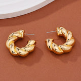 Twisted Hoops 18K Gold Earrings