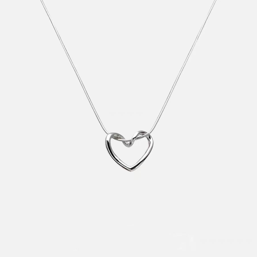 Heart Symbol 925S Silver Necklace