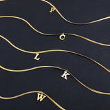 Alphabet Pendant 18K Gold Necklace