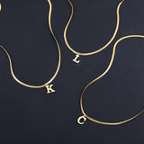 Alphabet Pendant 18K Gold Necklace