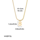 Alphabet Pendant 18K Gold Necklace