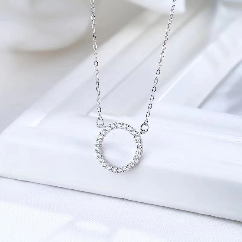 Crystal Ring 18K Gold & 925S Silver Necklace