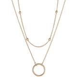 Double Layer Bead 18K Gold Necklace